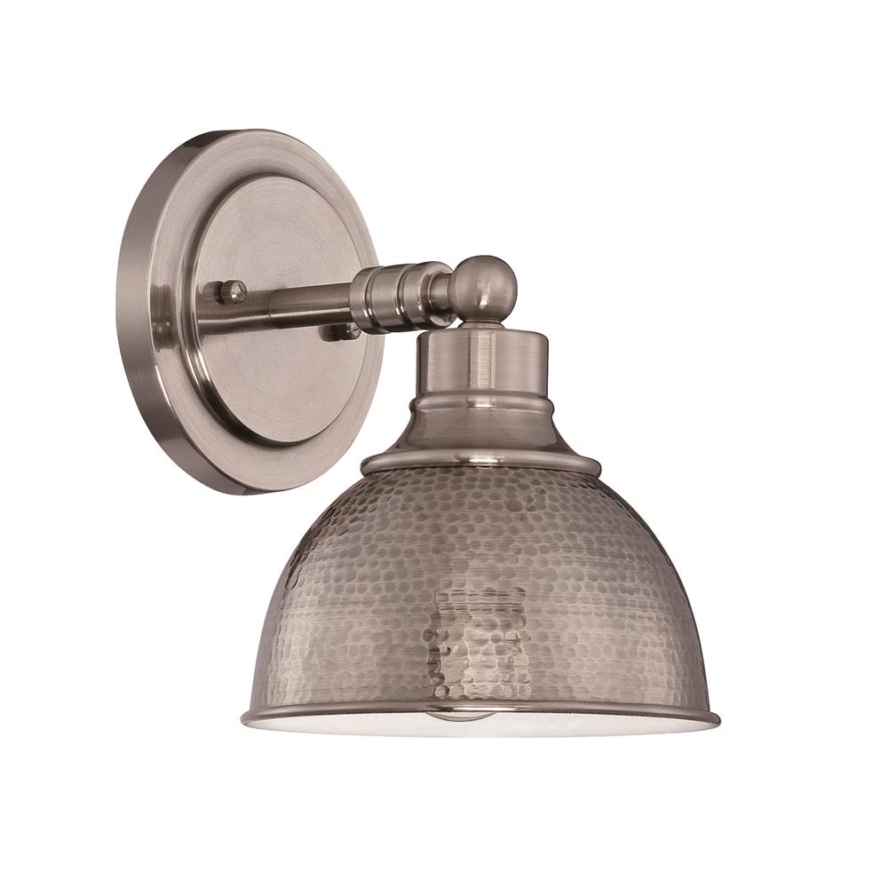 Craftmade 35901-AN Timarron 1 Light Wall Sconce in Antique Nickel with Hammered Metal